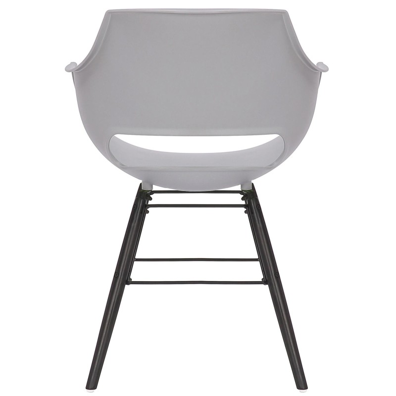 Silla de Confidente CALIFORNIA, Patas de Madera Negras, color Amarillo