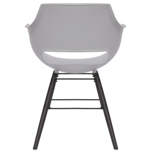 Silla de Confidente CALIFORNIA, Patas de Madera Negras, color Amarillo