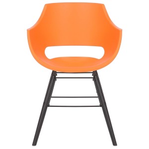 Silla de Confidente CALIFORNIA, Patas de Madera Negras, color Amarillo