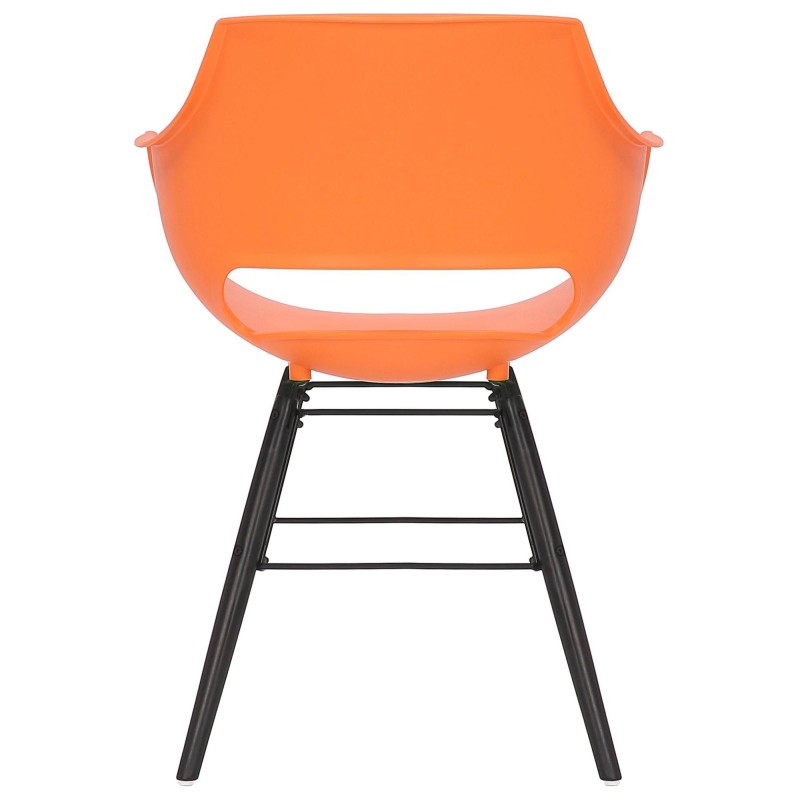 Silla de Confidente CALIFORNIA, Patas de Madera Negras, color Amarillo