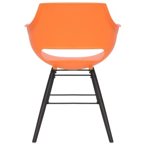 Silla de Confidente CALIFORNIA, Patas de Madera Negras, color Amarillo