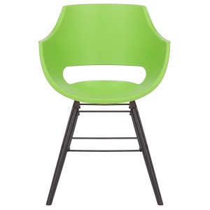 Silla de Confidente CALIFORNIA, Patas de Madera Negras, color Amarillo