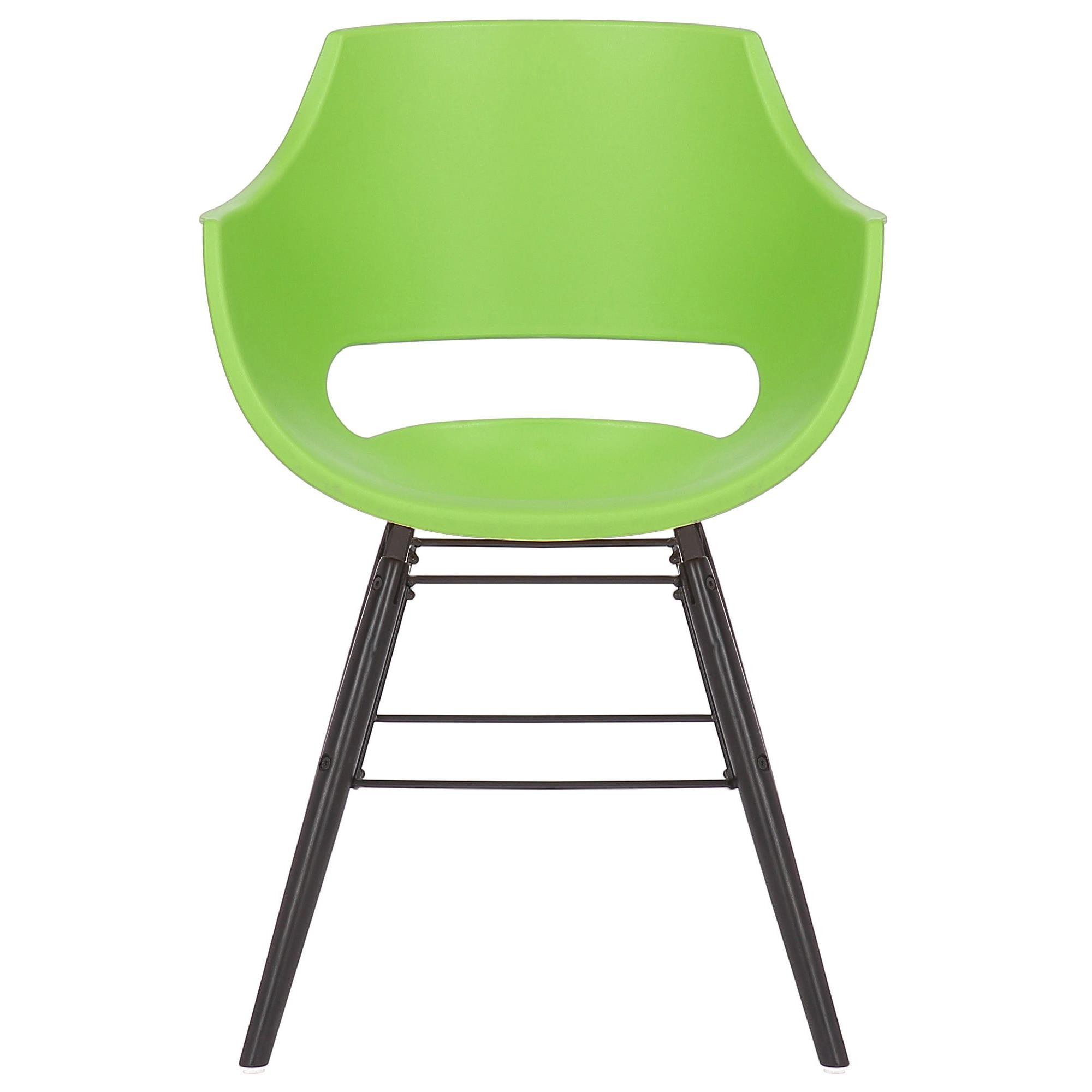 Silla de Confidente CALIFORNIA, Diseño Nórdico, Patas de Madera Negras, color Amarillo