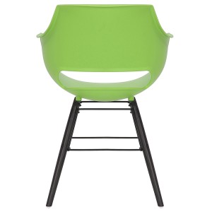 Silla de Confidente CALIFORNIA, Patas de Madera Negras, color Amarillo