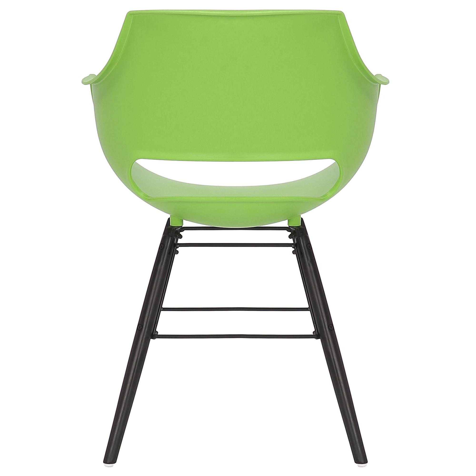 Silla de Confidente CALIFORNIA, Diseño Nórdico, Patas de Madera Negras, color Amarillo