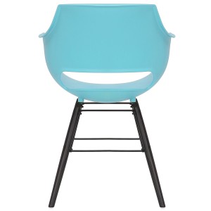 Silla de Confidente CALIFORNIA, Patas de Madera Negras, color Amarillo