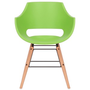 Silla de Confidente CALIFORNIA, Patas de Madera Claras, color Amarillo