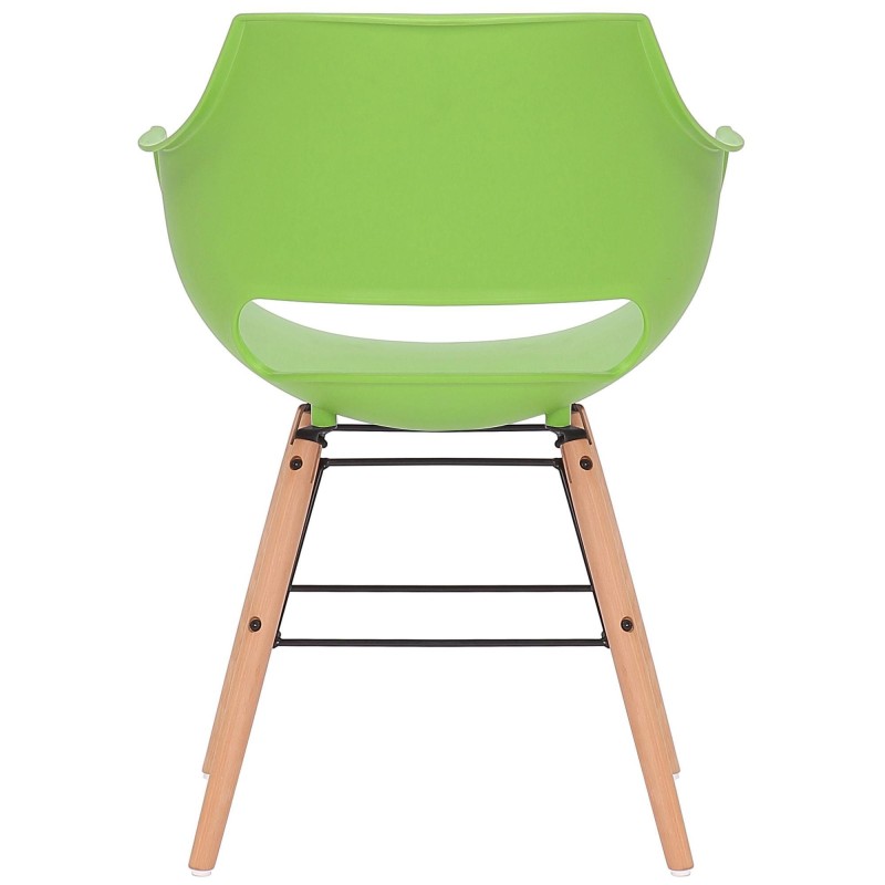 Silla de Confidente CALIFORNIA, Patas de Madera Claras, color Amarillo