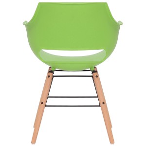 Silla de Confidente CALIFORNIA, Patas de Madera Claras, color Amarillo