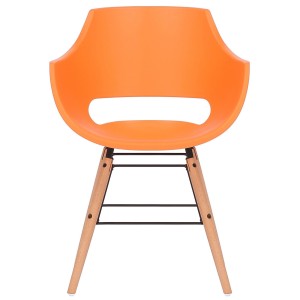 Silla de Confidente CALIFORNIA, Patas de Madera Claras, color Amarillo