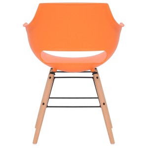 Silla de Confidente CALIFORNIA, Patas de Madera Claras, color Amarillo