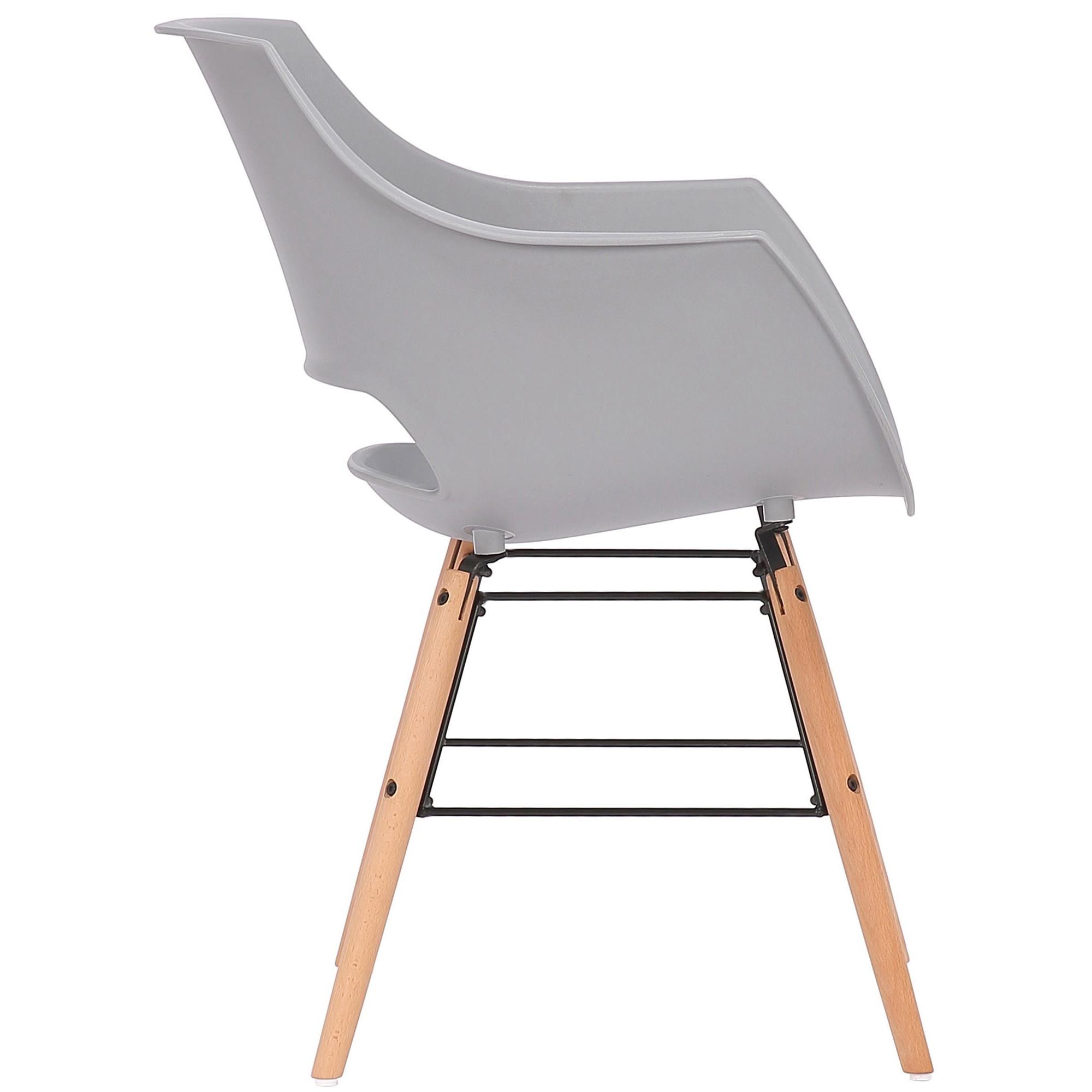 Silla de Confidente CALIFORNIA, Diseño Nórdico, Patas de Madera Claras, color Amarillo