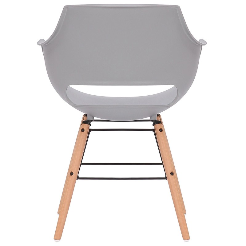 Silla de Confidente CALIFORNIA, Patas de Madera Claras, color Amarillo