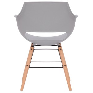 Silla de Confidente CALIFORNIA, Patas de Madera Claras, color Amarillo