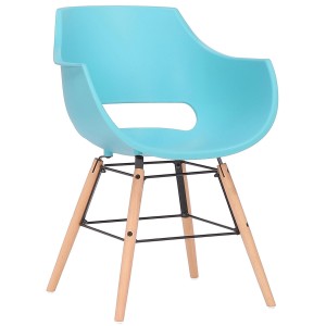 Silla de Confidente CALIFORNIA, Patas de Madera Claras, color Amarillo