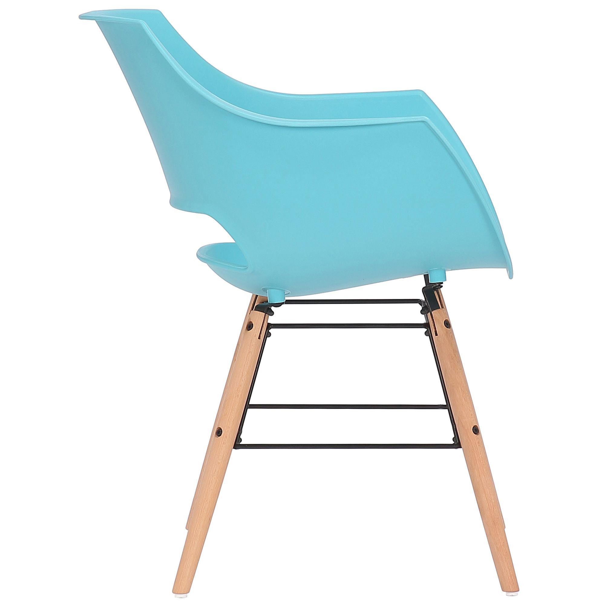 Silla de Confidente CALIFORNIA, Diseño Nórdico, Patas de Madera Claras, color Amarillo