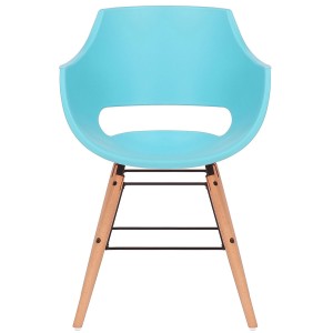 Silla de Confidente CALIFORNIA, Patas de Madera Claras, color Amarillo
