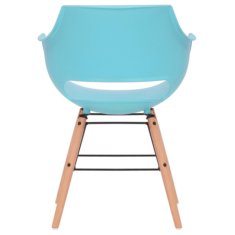 Silla de Confidente CALIFORNIA, Patas de Madera Claras, color Amarillo