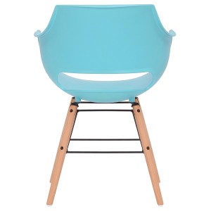 Silla de Confidente CALIFORNIA, Patas de Madera Claras, color Amarillo