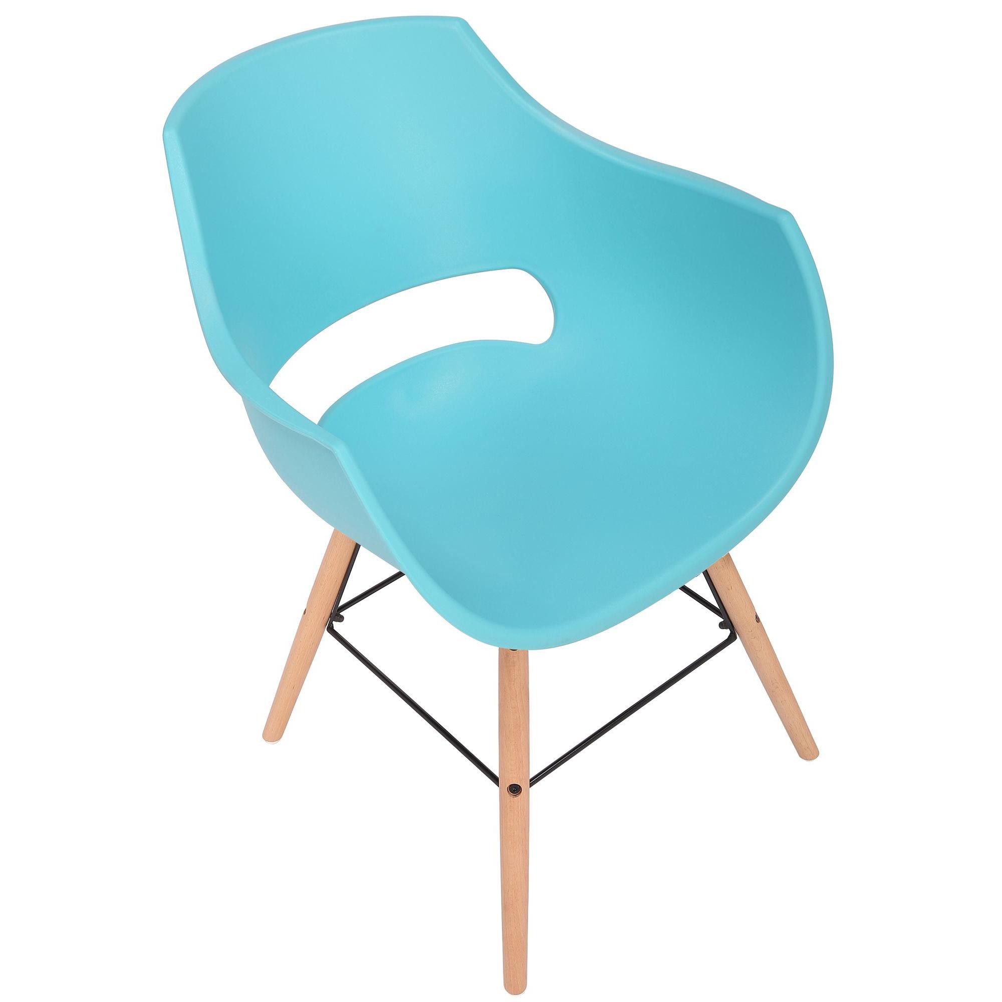 Silla de Confidente CALIFORNIA, Diseño Nórdico, Patas de Madera Claras, color Amarillo