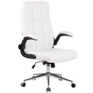 Silla de Oficina FLEXI, Brazos Abatibles, en Piel color Negro
