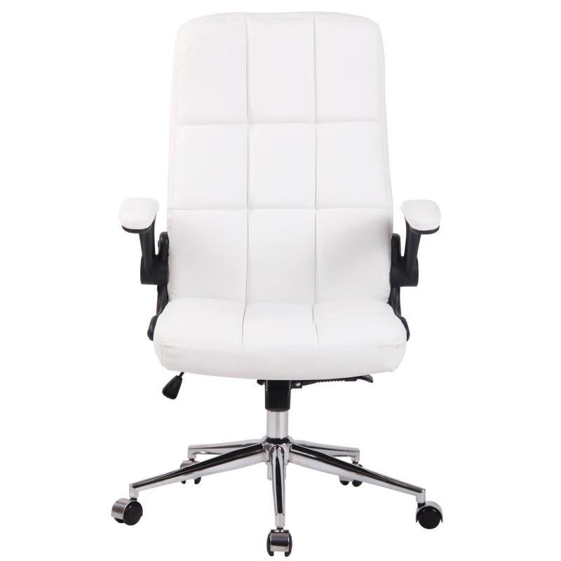 Silla de Oficina FLEXI, Brazos Abatibles, en Piel color Negro