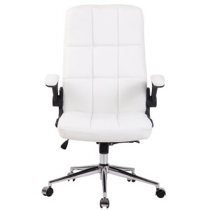 Silla de Oficina FLEXI, Brazos Abatibles, en Piel color Negro