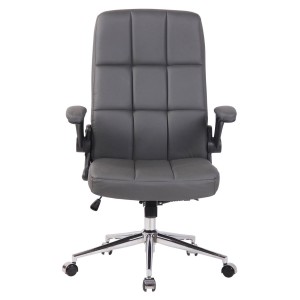 Silla de Oficina FLEXI, Brazos Abatibles, en Piel color Negro