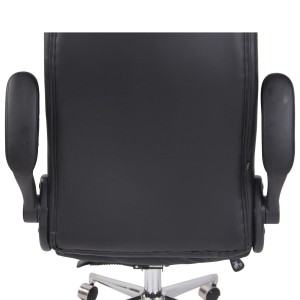 Silla de Oficina FLEXI, Brazos Abatibles, en Piel color Negro