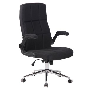 Silla de Oficina FLEXI TELA, Brazos Abatibles, color Negro