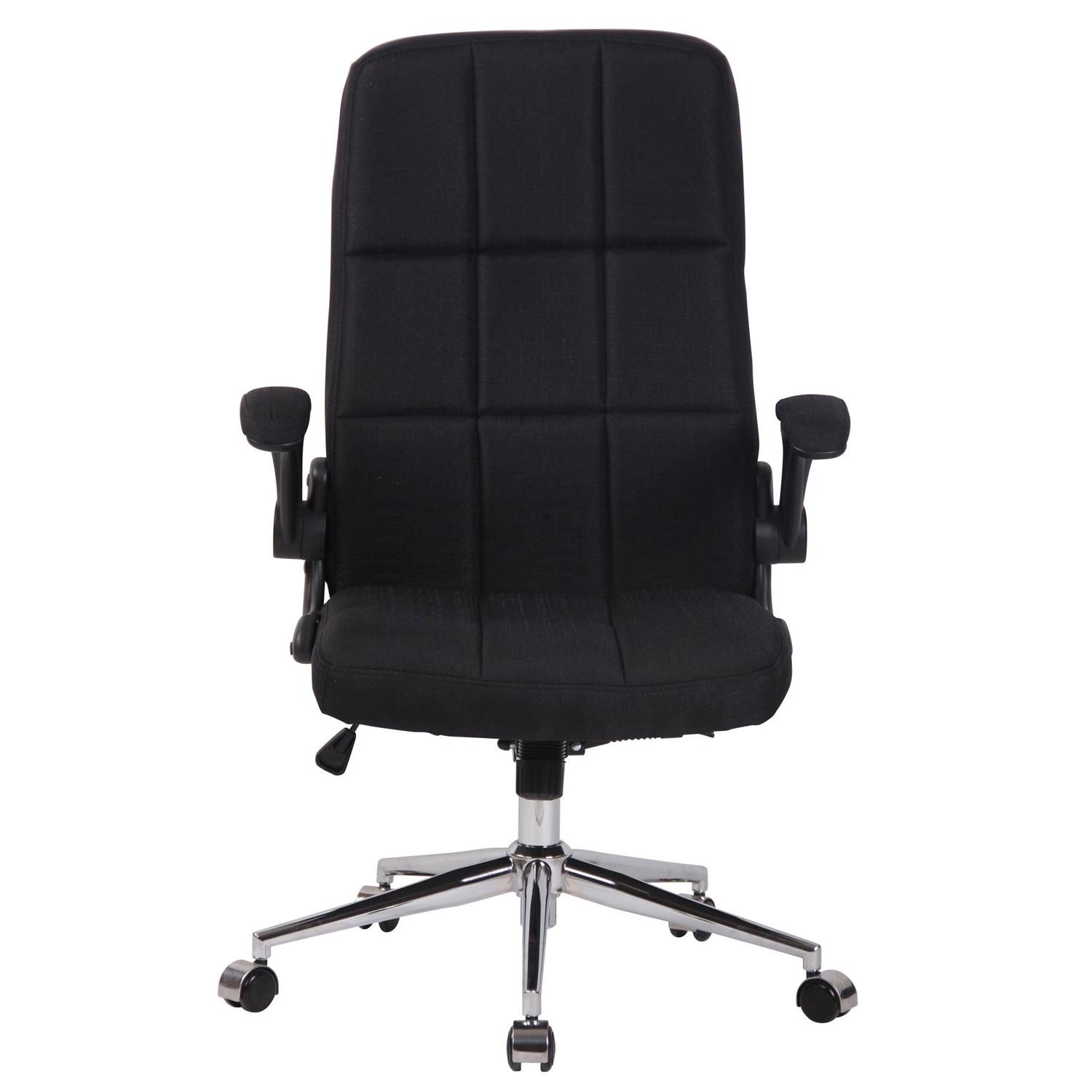 Silla de Oficina FLEXI TELA, Brazos Abatibles, Base Metálica, color Negro