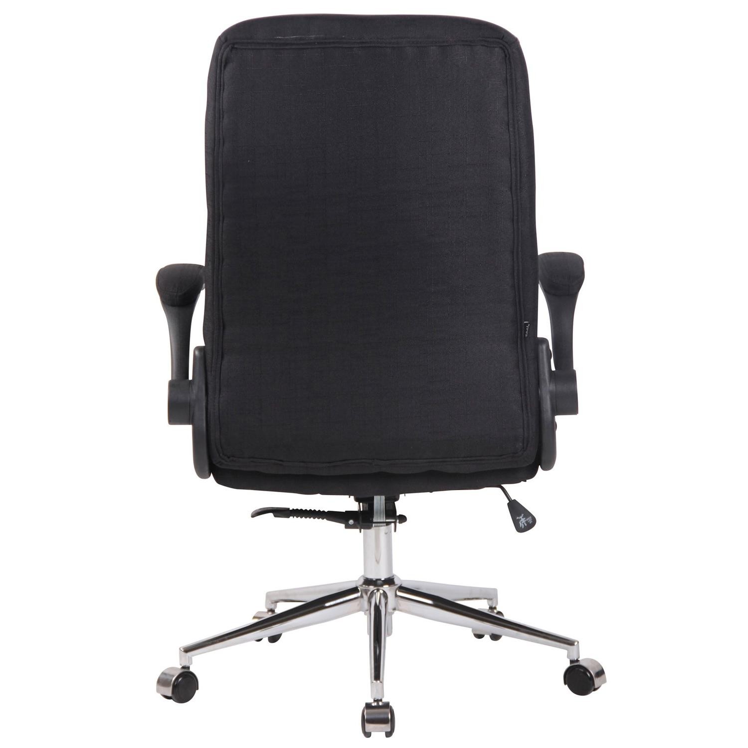 Silla de Oficina FLEXI TELA, Brazos Abatibles, Base Metálica, color Negro