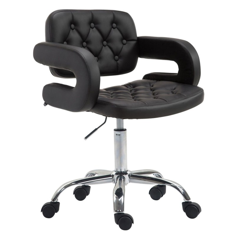 Silla de Oficina SAMSON en piel color negro