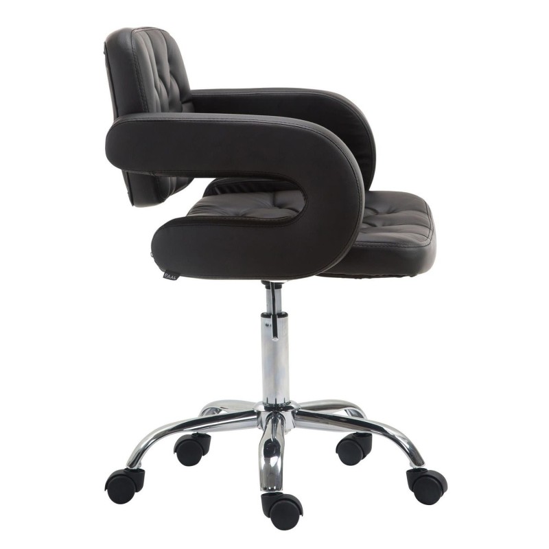 Silla de Oficina SAMSON en piel color negro