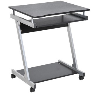 Mesa para Ordenador con Ruedas ZAFRA en Madera color Negro