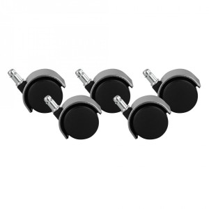 Lote 5 Ruedas, 11x50mm, Elegante Diseño Cromado