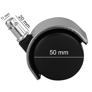 Lote 5 Ruedas, 11x50mm, Elegante Diseño Cromado