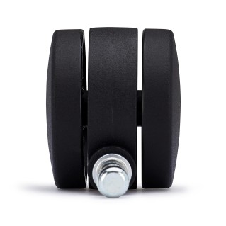 Lote 5 Ruedas para Sillas de Oficina, Eje 11mm, En Negro 2