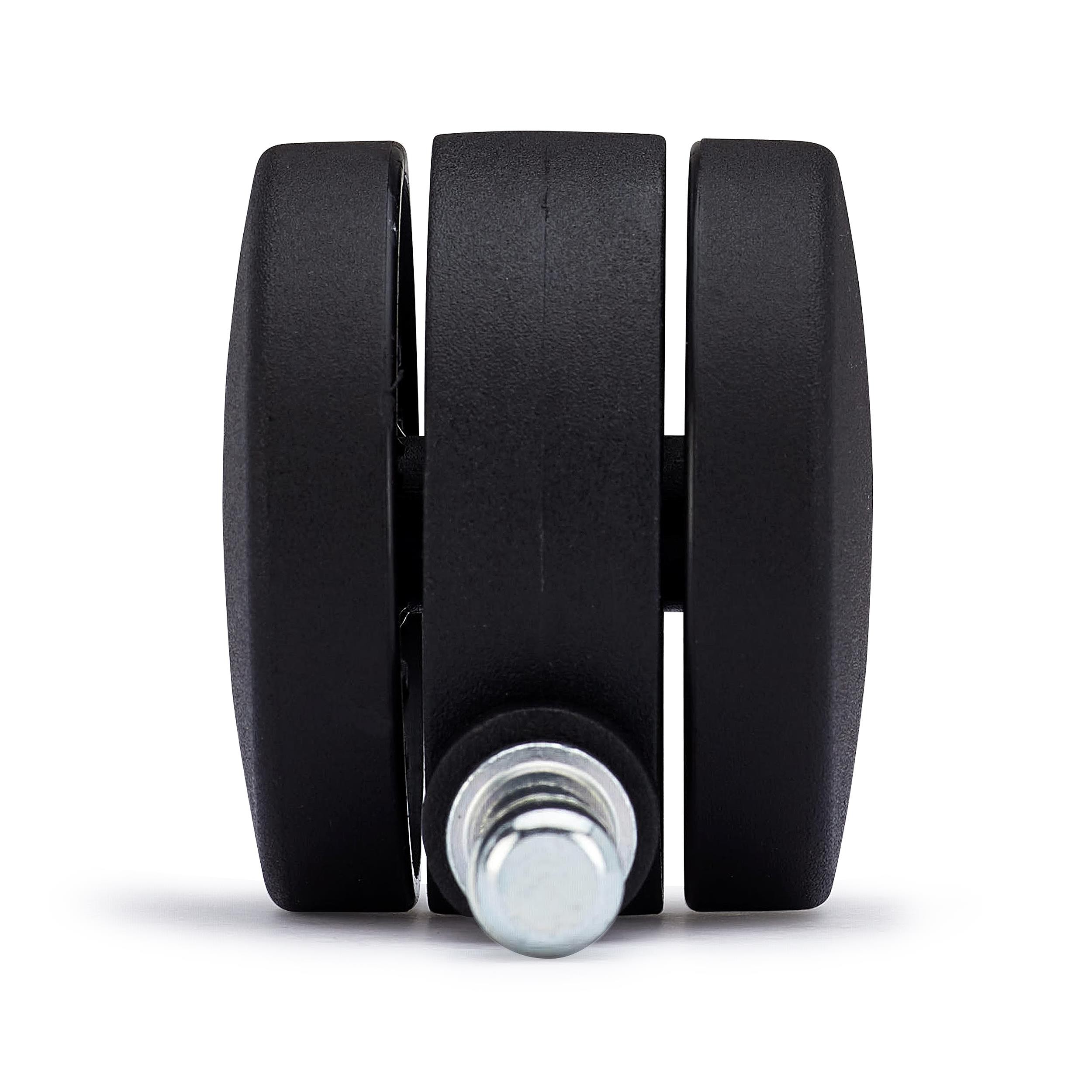 5x Ruedas Sillas Oficina 11x60mm, Diseño Elegante y Minimalista, Resistentes, En Negro
