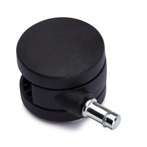 Lote 5 Ruedas para Sillas de Oficina, Eje 11mm, En Negro