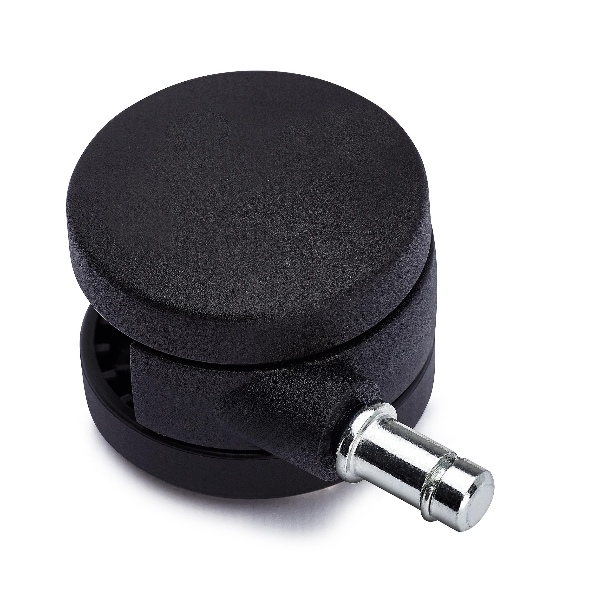 5x Ruedas Sillas Oficina 11x60mm, Diseño Elegante y Minimalista, Resistentes, En Negro