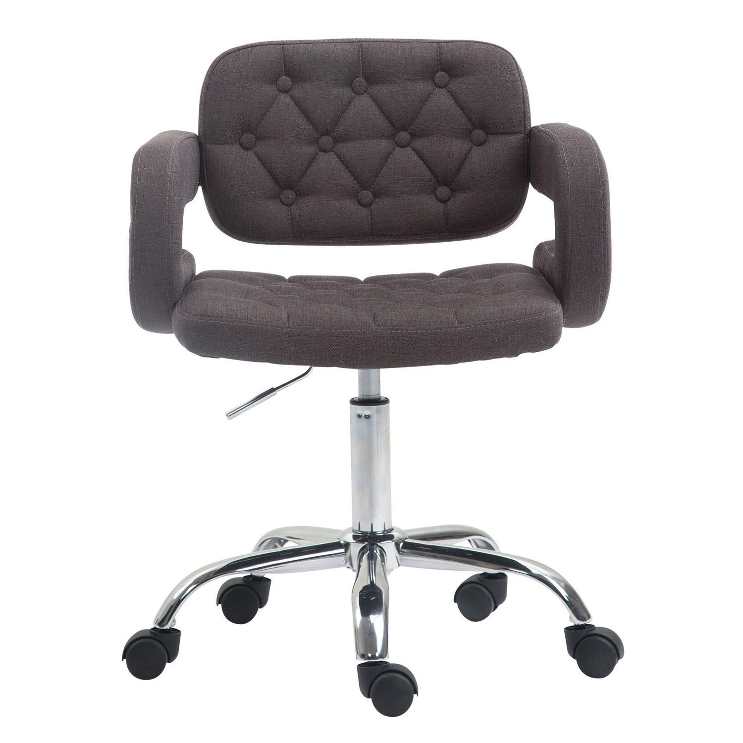 Silla de Oficina SAMSON TELA, Precioso Diseño, Base Metálica, Tapizada en Tela color Negro