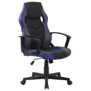 Silla Gaming DELI, en Malla y Piel, color Negro