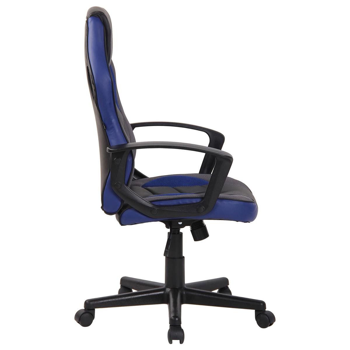 Silla Gaming DELI, Diseño Deportivo, en Malla y Piel, color Negro