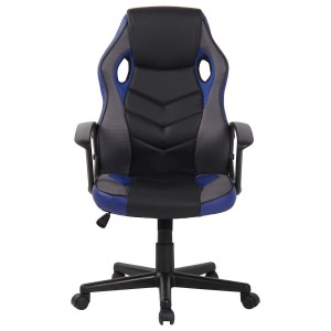 Silla Gaming DELI, en Malla y Piel, color Negro