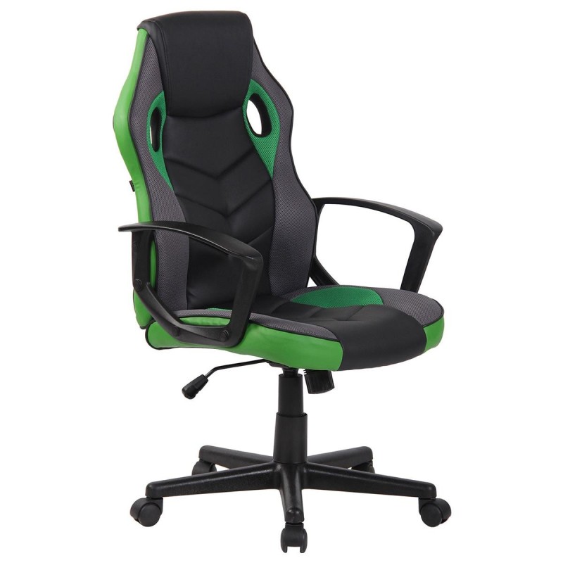 Silla Gaming DELI, en Malla y Piel, color Negro