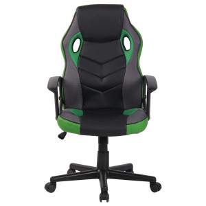 Silla Gaming DELI, en Malla y Piel, color Negro
