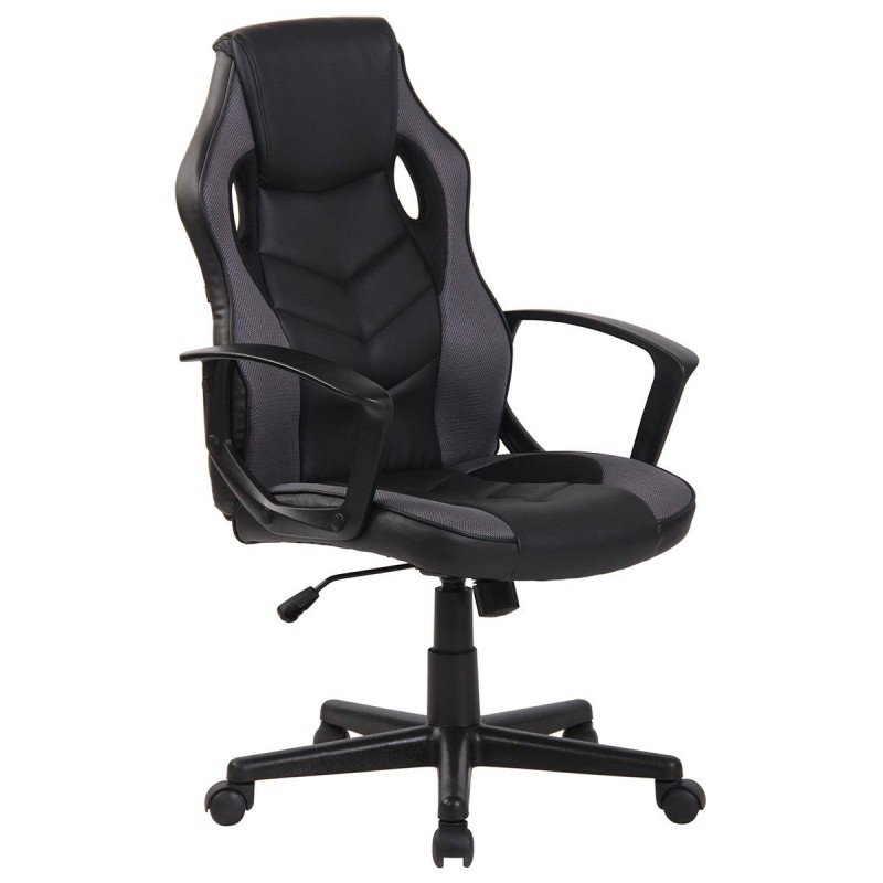 Silla Gaming DELI, en Malla y Piel, color Negro