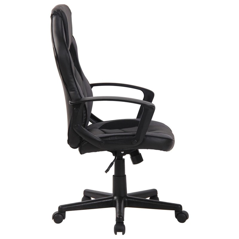 Silla Gaming DELI, en Malla y Piel, color Negro