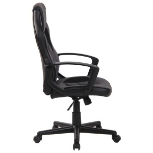 Silla Gaming DELI, en Malla y Piel, color Negro